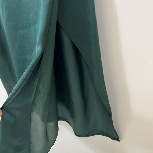 Michelle Mason Intermix 100% Silk Midi Dress One Shoulder Size 2 NWT - Picture 4 of 12